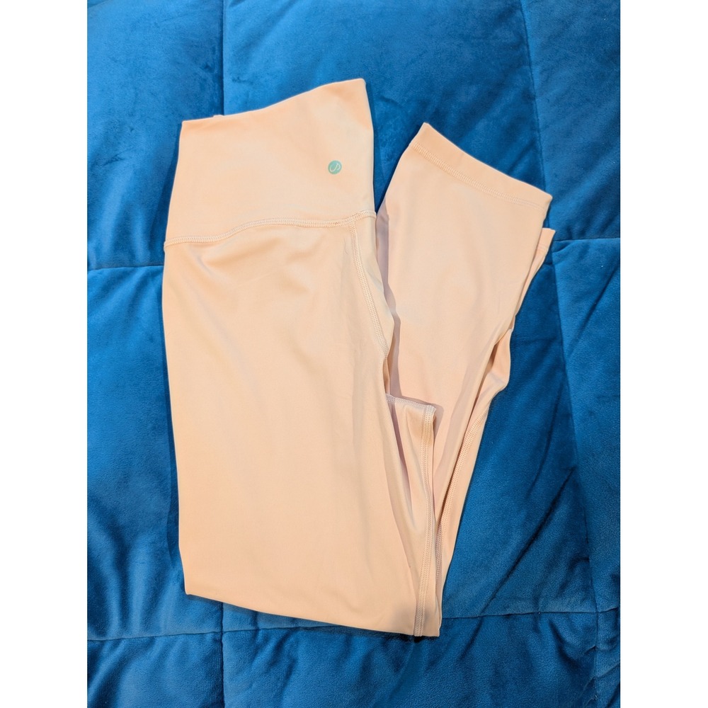 CRZ YOGA High Waisted Cropped Leggings Womens Blush Pink Activewear - Size L